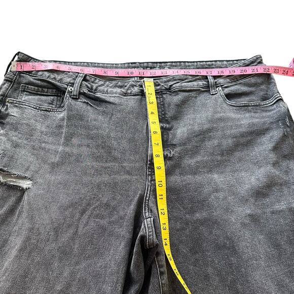 Old Navy Women Charcoal Grey High Rise O.G. Straight Ankle Jeans Size 24 - NWT - Picture 7 of 8